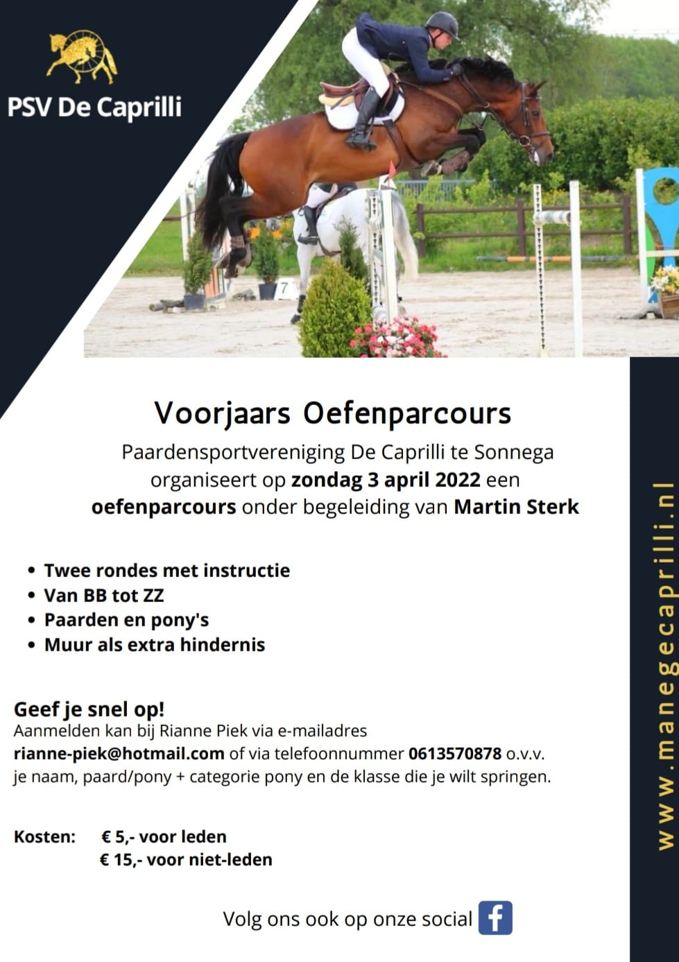 Oefenparcours 3 april onder begeleiding van Martin Sterk